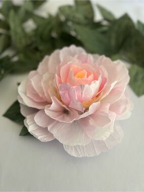 LED Votive cover. Soft Pink Artificial Peony Flower. All occasions and gifts.